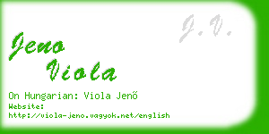 jeno viola business card