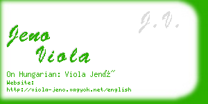 jeno viola business card